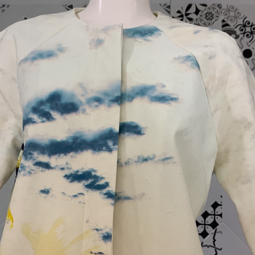 NWOT🌸424 FIFTH Lord & Taylor Tropical Palm Beach Print Dress Jacket - Picture 10 of 17
